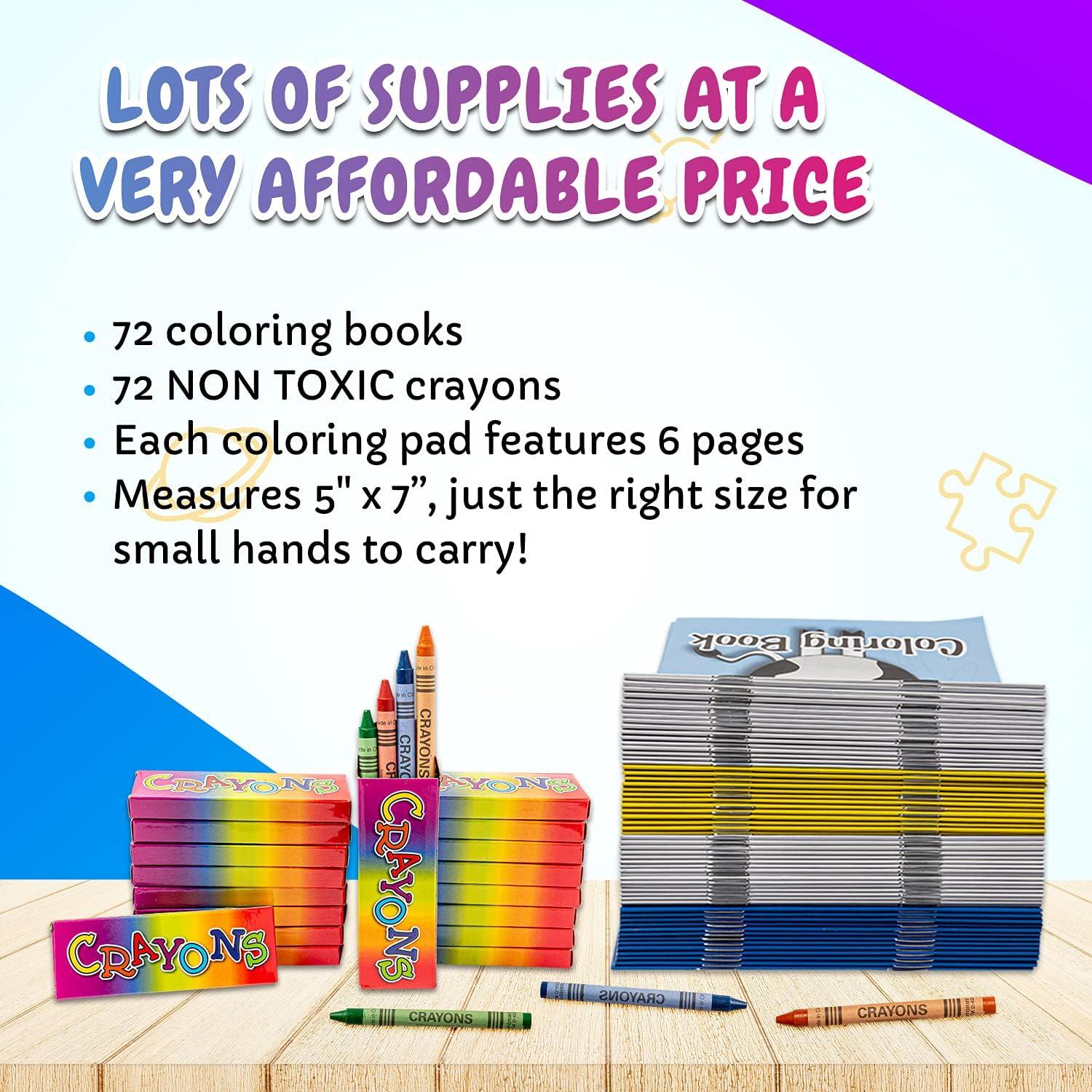 Paquete de 72 Libros para Colorear Mini Bottles N Bags