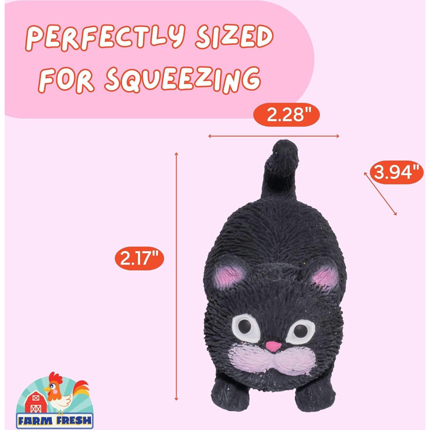 Set de 3 Juguetes Antiestrés Gatos Squishy Toysmith - Silicona