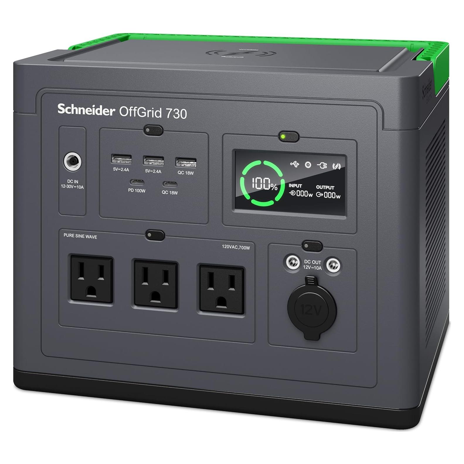 Estación Energía Portátil Schneider 700W PPS730 738Wh