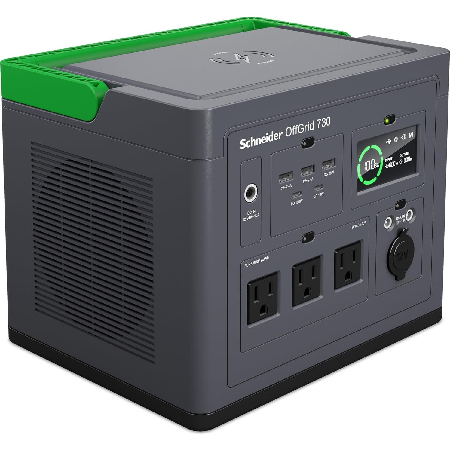 Estación Energía Portátil Schneider 700W PPS730 738Wh