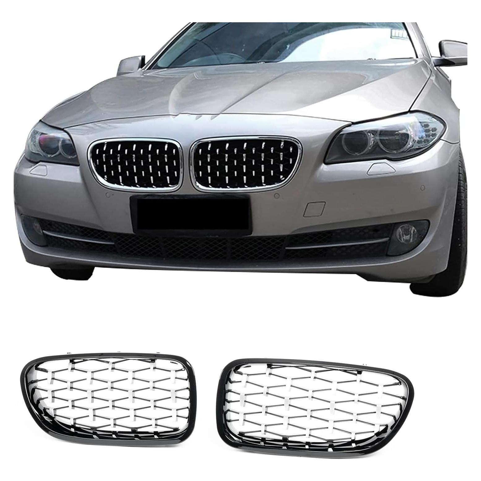 Rejilla Frontal KHK para BMW Serie 5 F10 2010-2016 Diamante Cromo