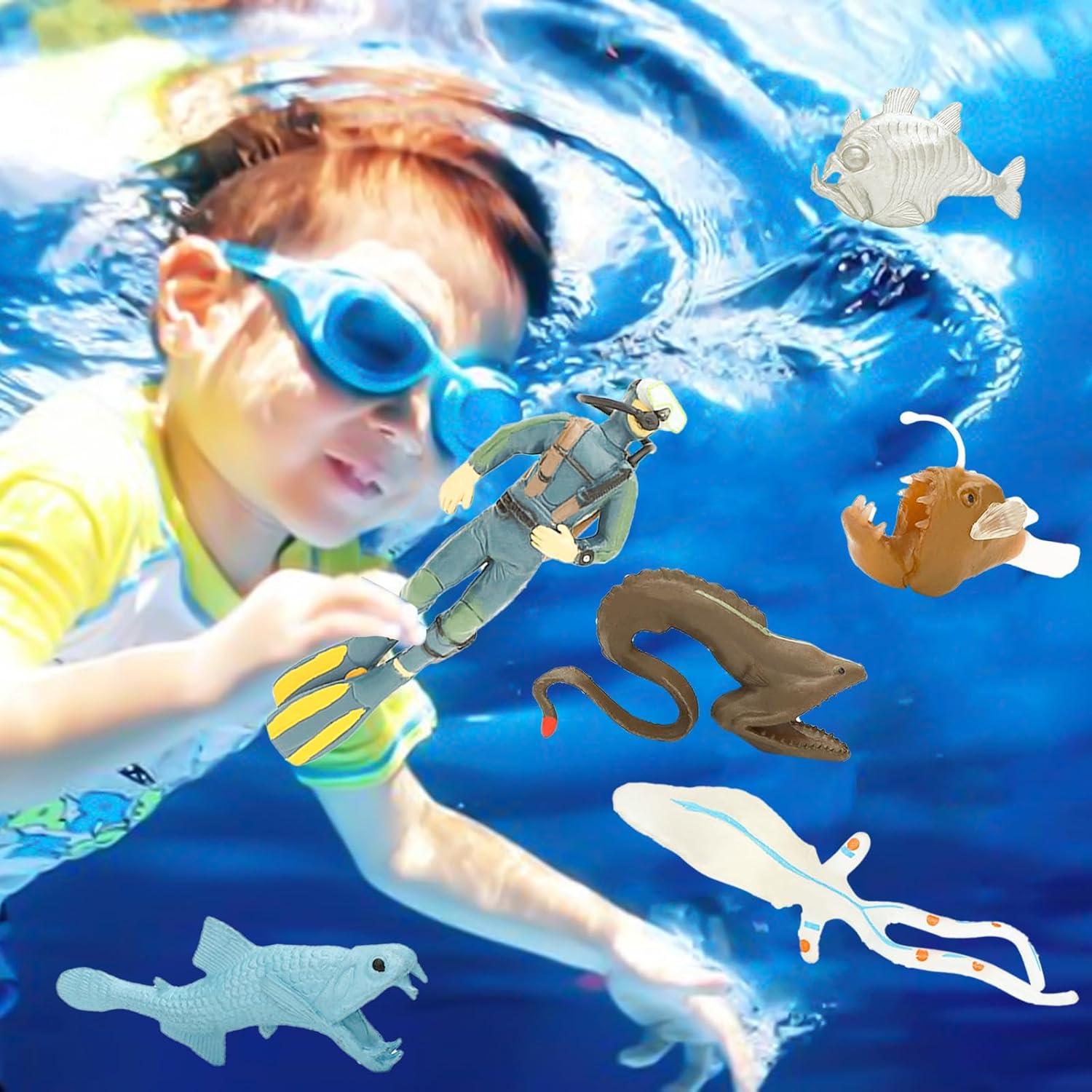 Figuras de Buceadores y Criaturas Marinas ONEST - 10 Piezas