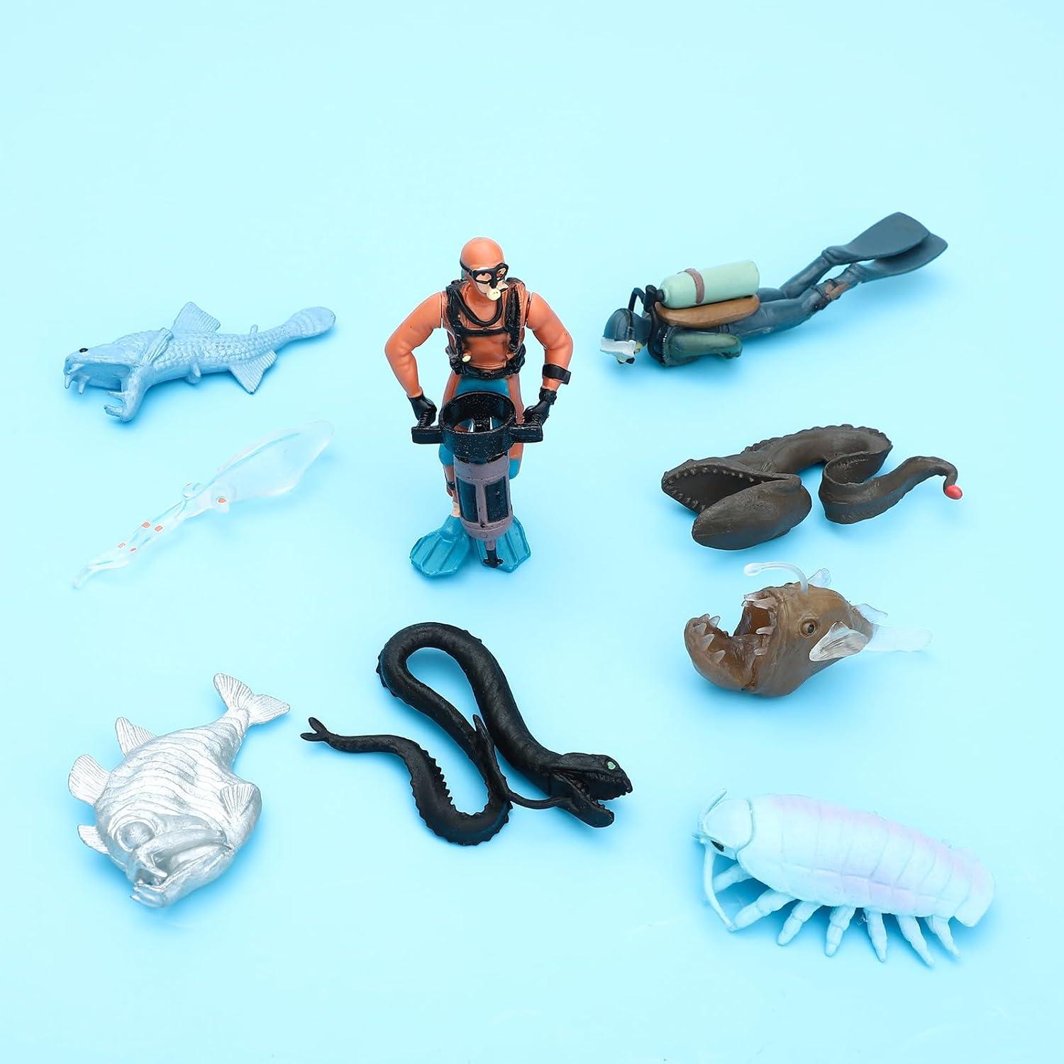 Figuras de Buceadores y Criaturas Marinas ONEST - 10 Piezas