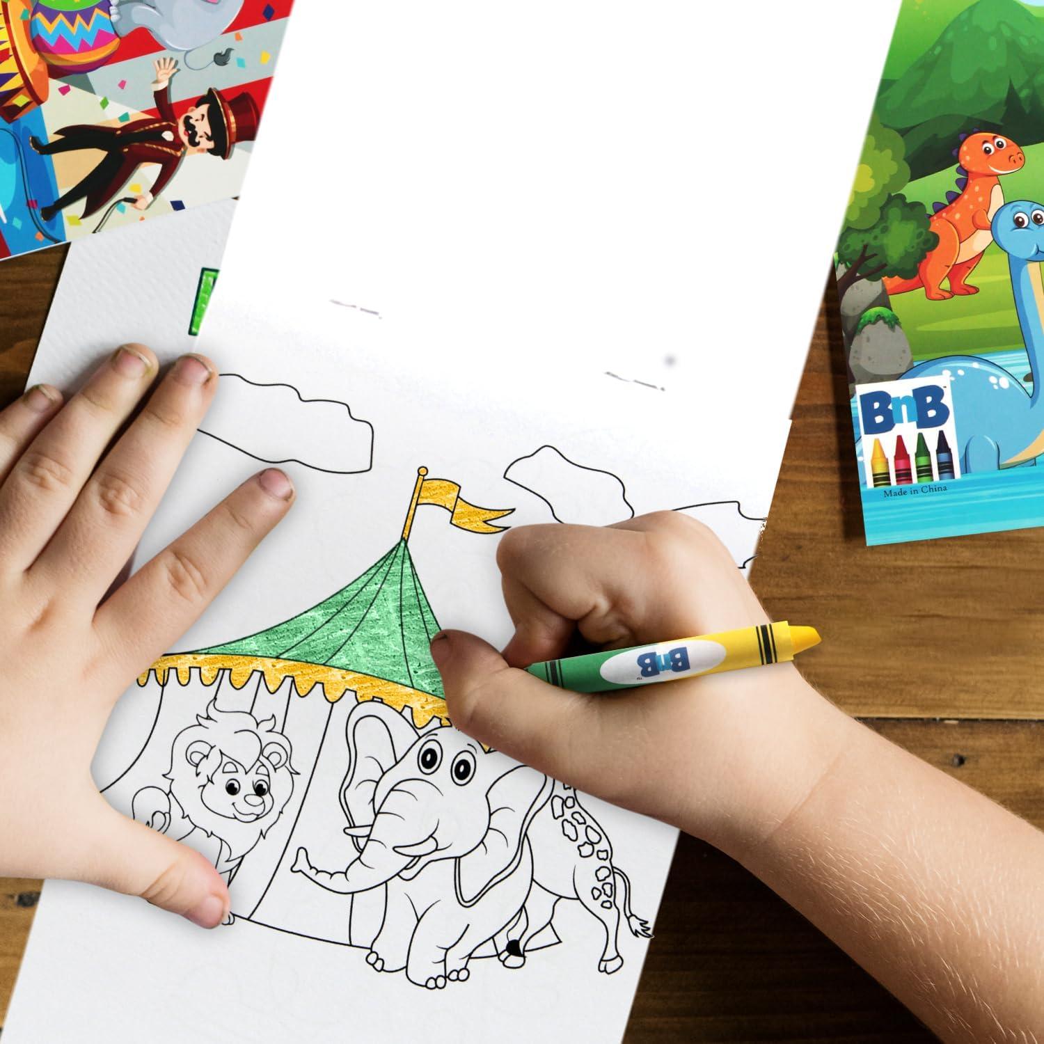 24 Mini Libros de Colorear Bottles N Bags + Crayones