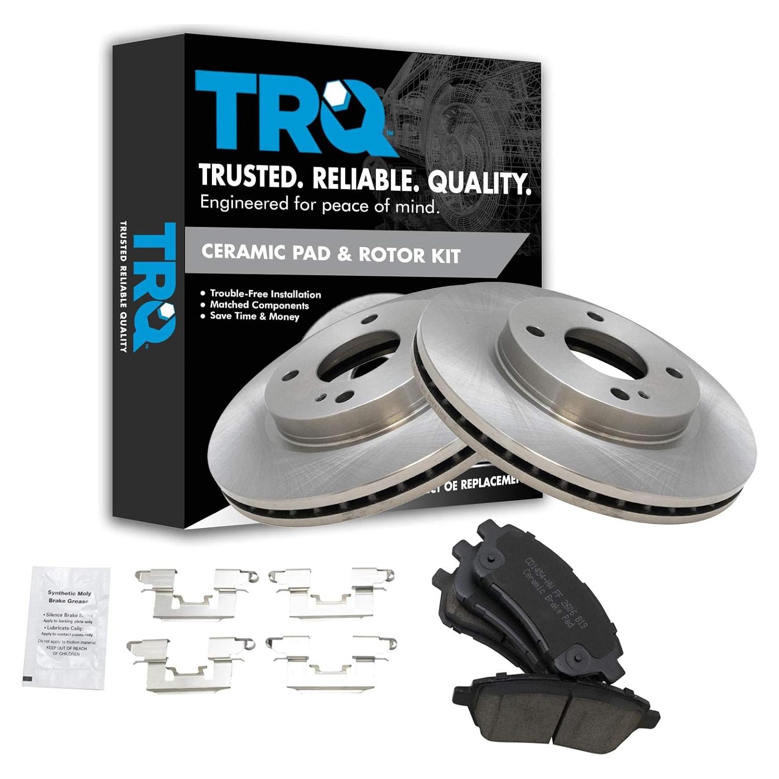 Kit de Pastillas y Discos de Freno Cerámicos TRQ BKA11718 para Ford Fiesta