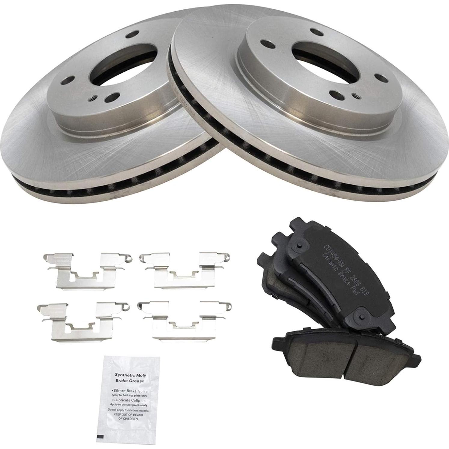 Kit de Pastillas y Discos de Freno Cerámicos TRQ BKA11718 para Ford Fiesta