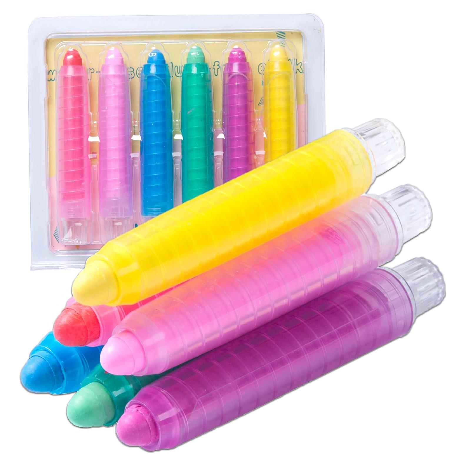 Tiza Sin Polvo LVYOALIN 6 Colores Lavables para Niños
