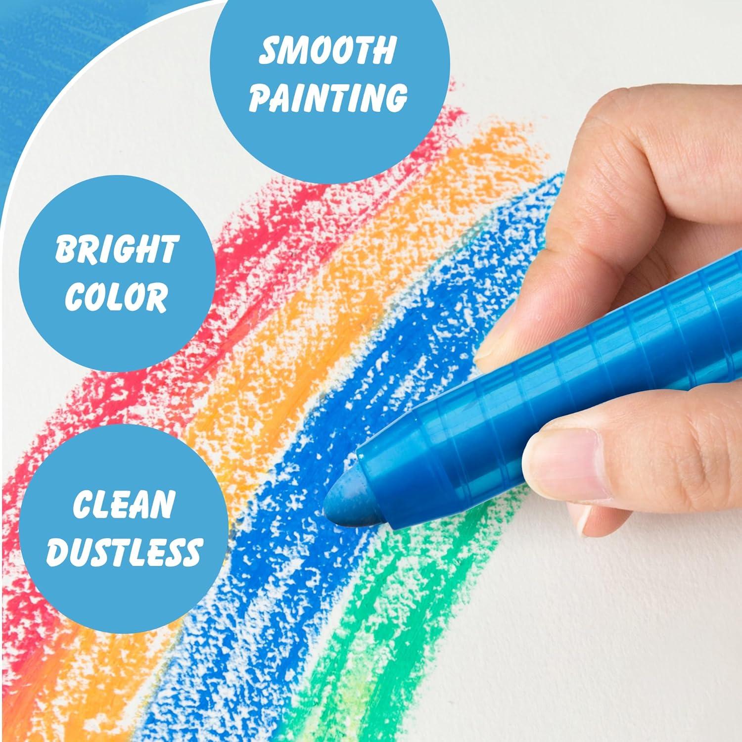 Tiza Sin Polvo LVYOALIN 6 Colores Lavables para Niños