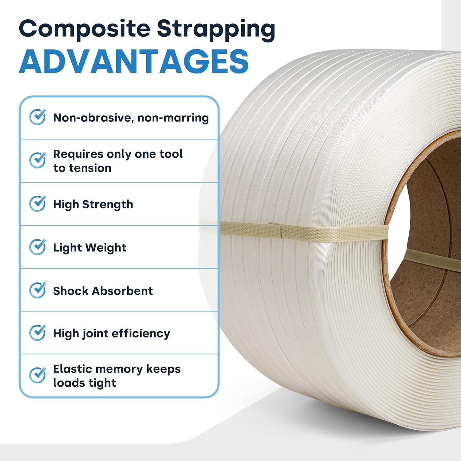 Correa Compuesta ESK Packaging 3.18cm x 235.3m 1650kg Resistente