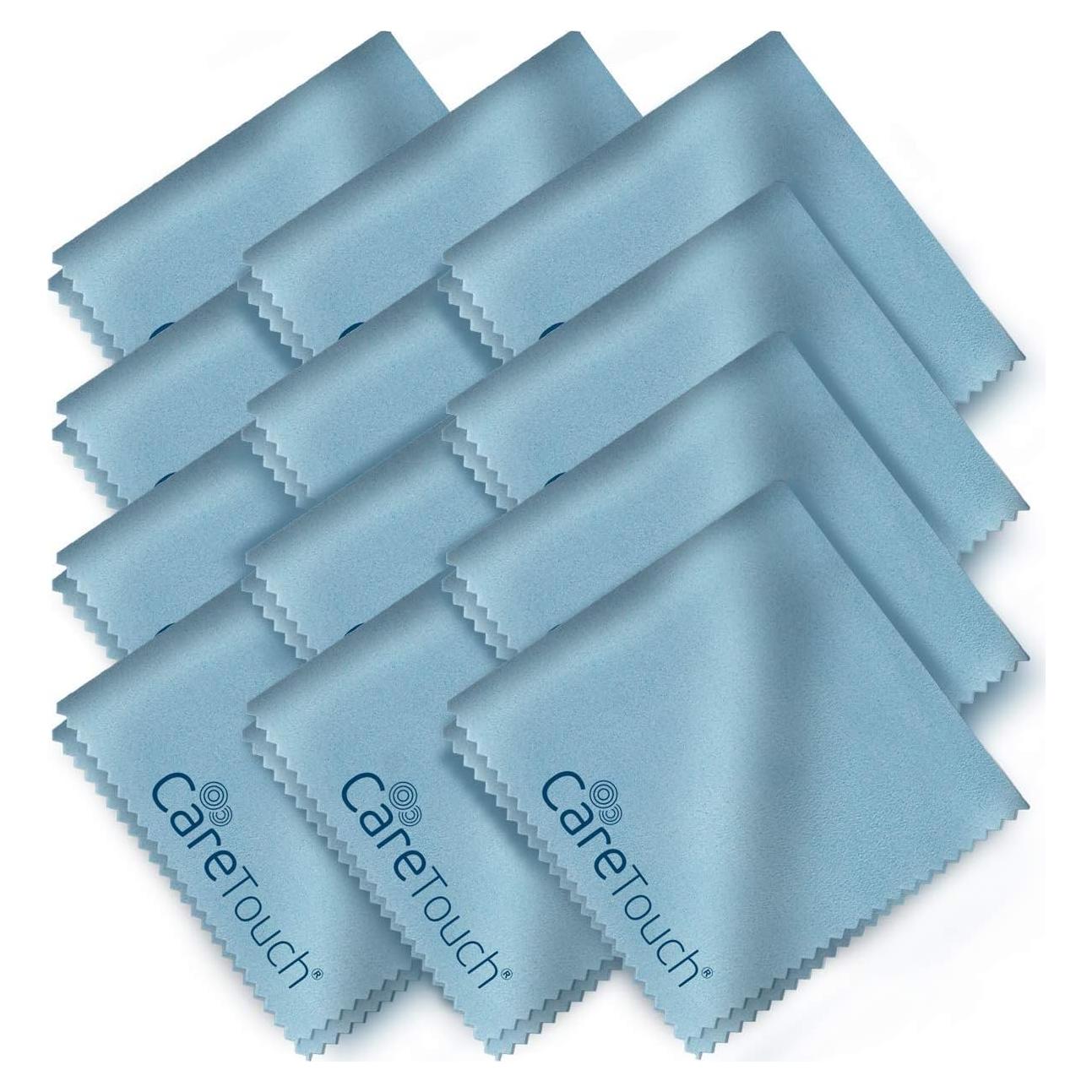 Paño de limpieza Care Touch - 12 paños microfibra azul