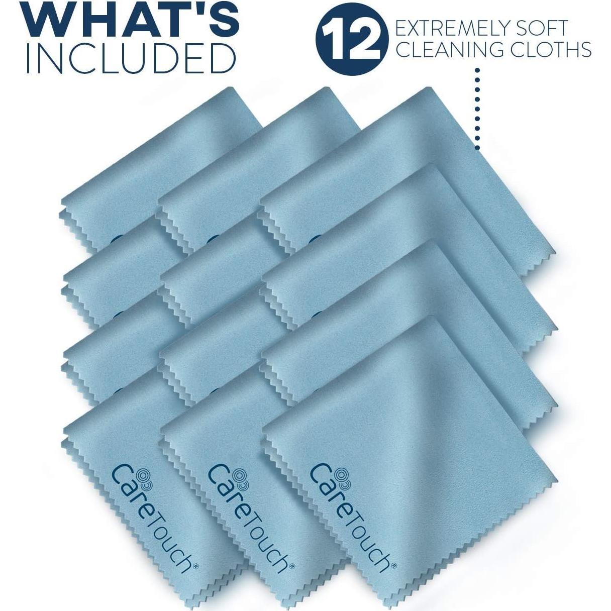 Paño de limpieza Care Touch - 12 paños microfibra azul
