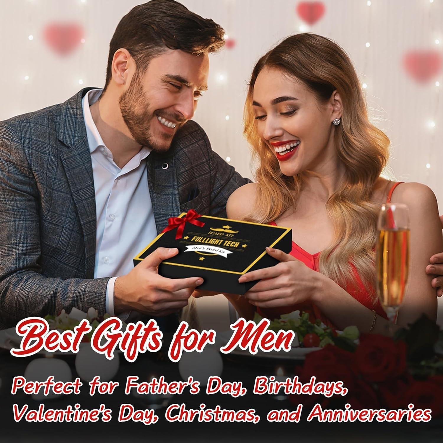 Kit de Barba FULLLIGHT TECH con Aceite, Jabón y Tijeras