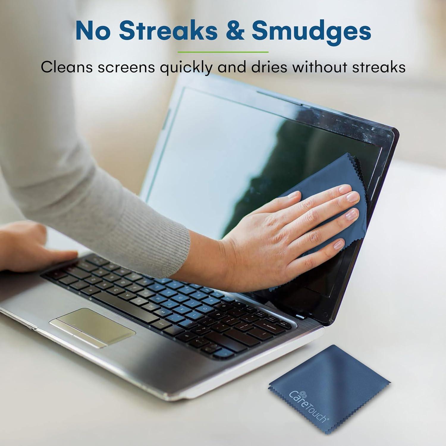 Paño de Limpieza Care Touch - 12 Microfibra Marino 15x18cm