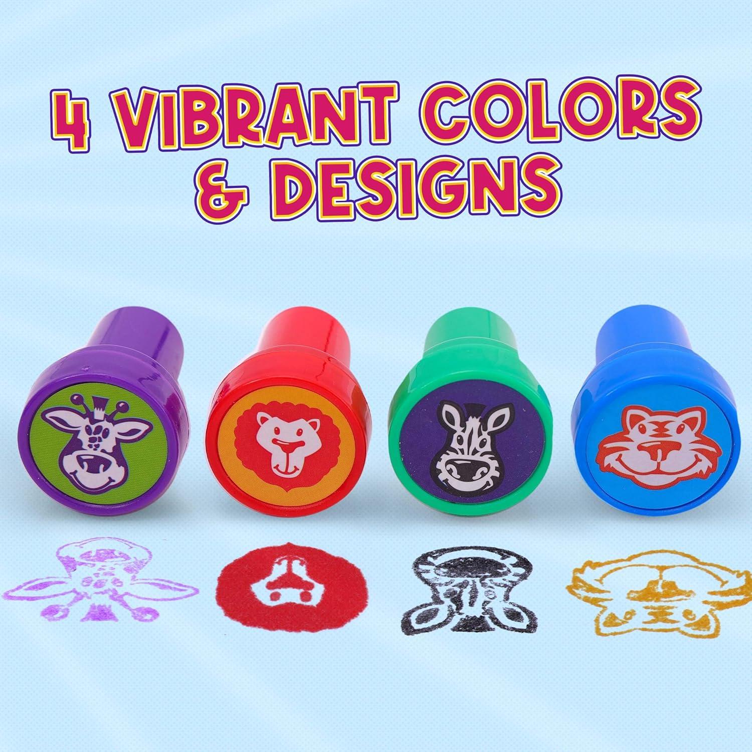 Set de Sellos Autoinking para Niños Srenta - 24 Piezas Animales