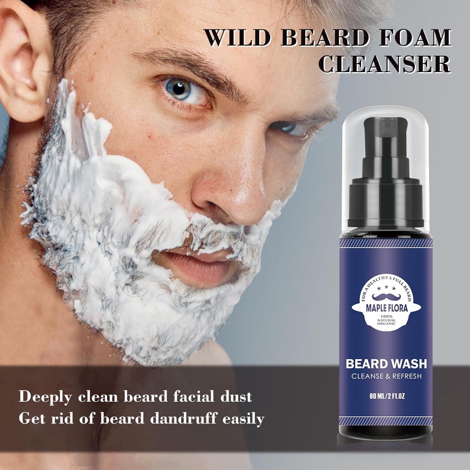 Kit de Cuidado de Barba Maple Flora con Aceite y Jabón