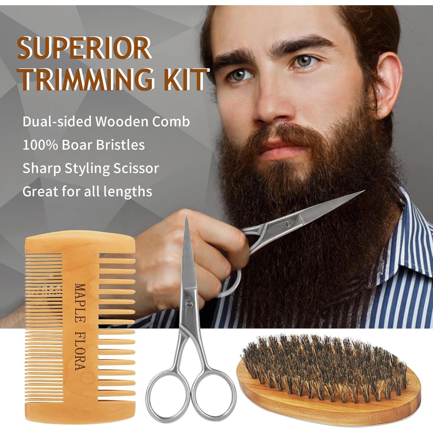 Kit de Cuidado de Barba Maple Flora con Aceite y Jabón