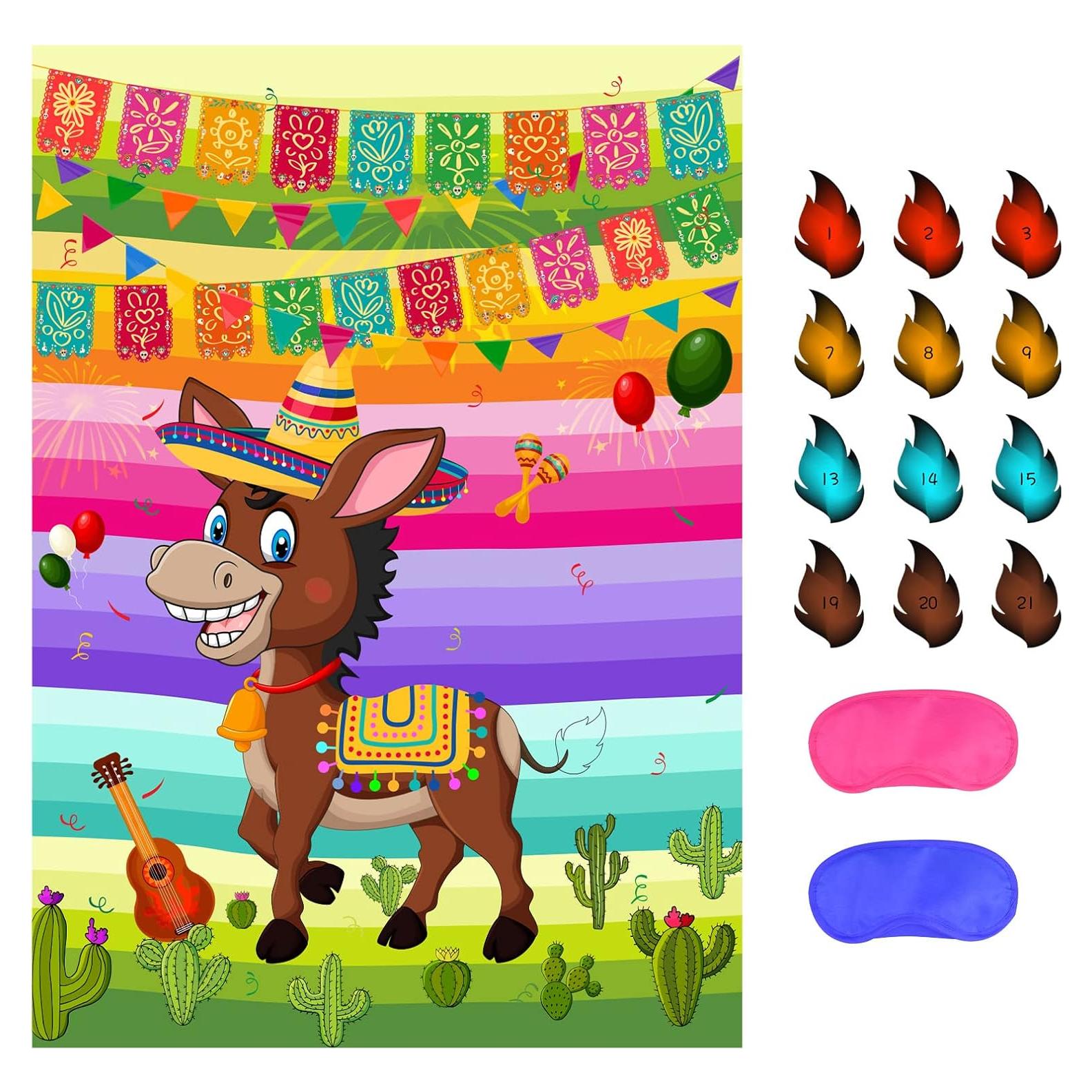 Juego Clava La Cola al Burro NEBURORA 24 Piezas Fiesta