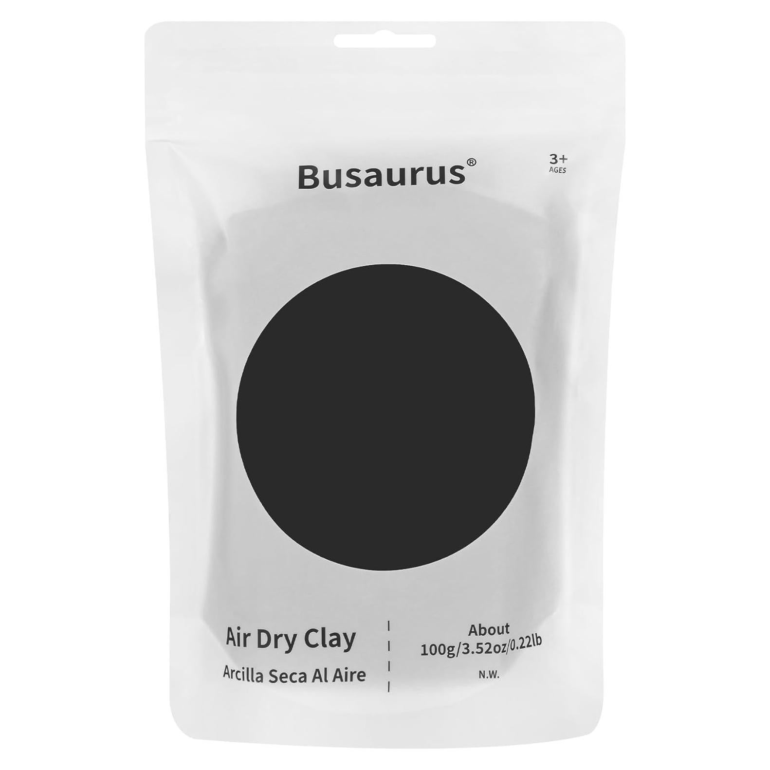 Arcilla Mágica Busaurus 100g Secado al Aire Negro No Tóxica
