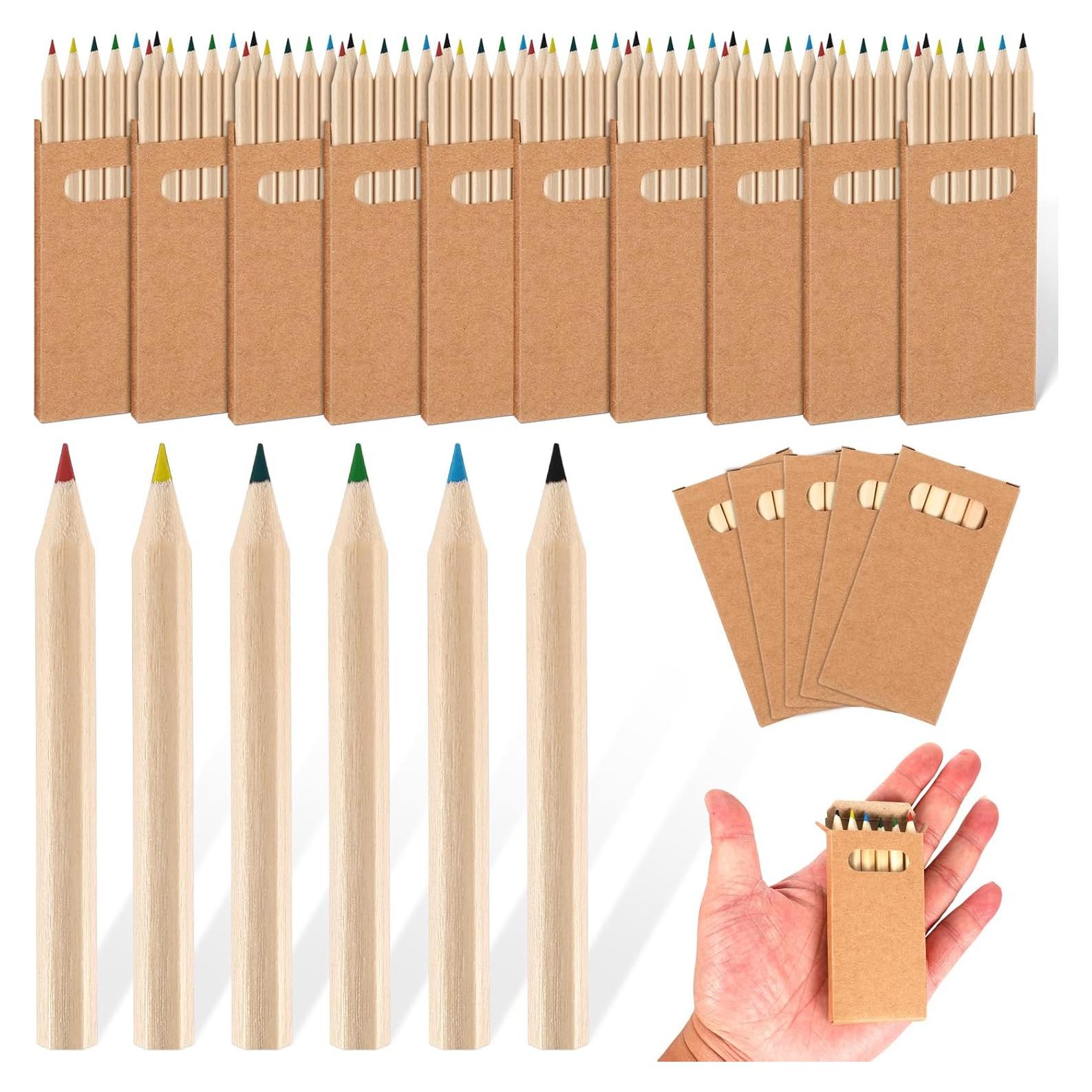 Lápices de Colores Faccito Mini 3.5" para Niños - 60 Piezas