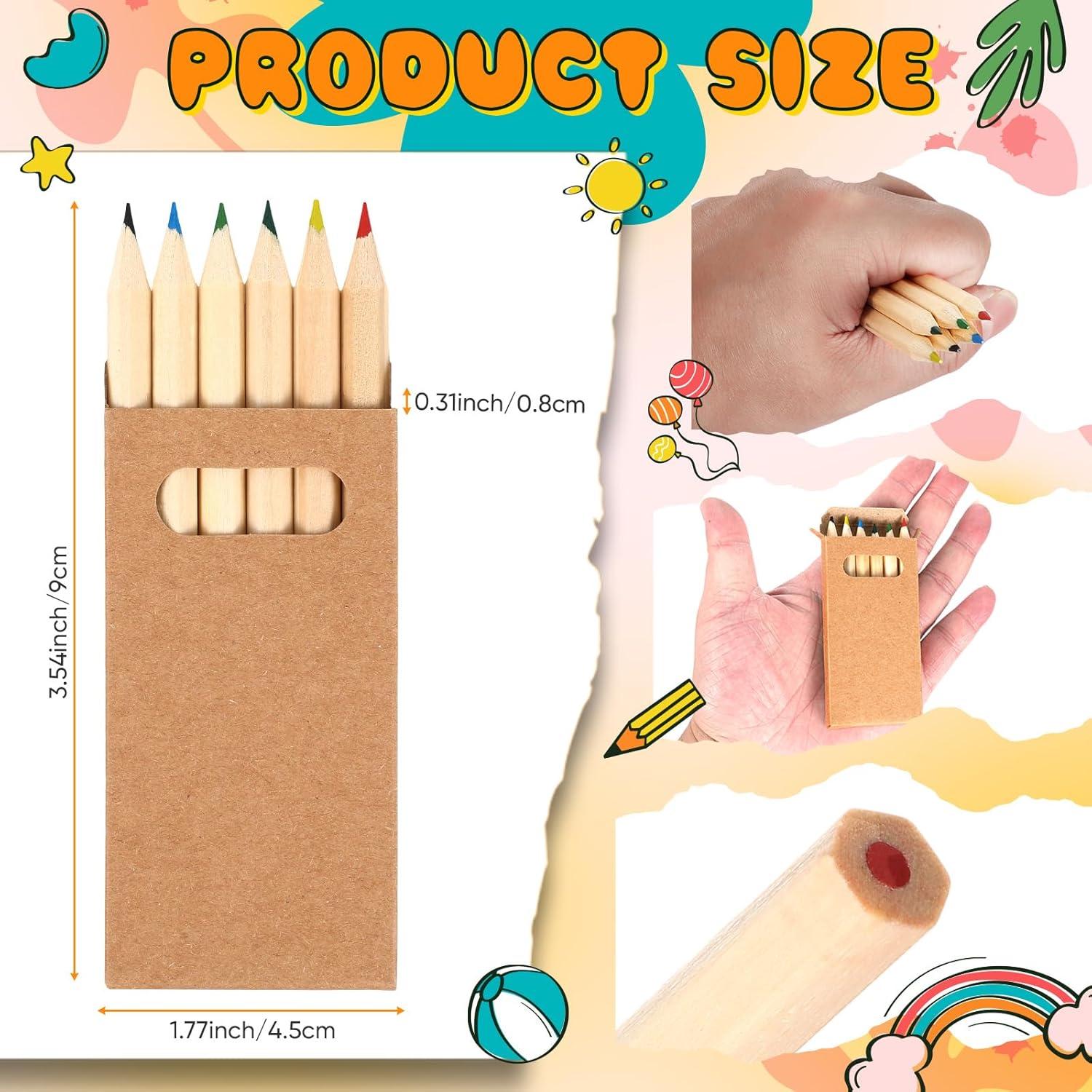 Lápices de Colores Faccito Mini 3.5" para Niños - 60 Piezas