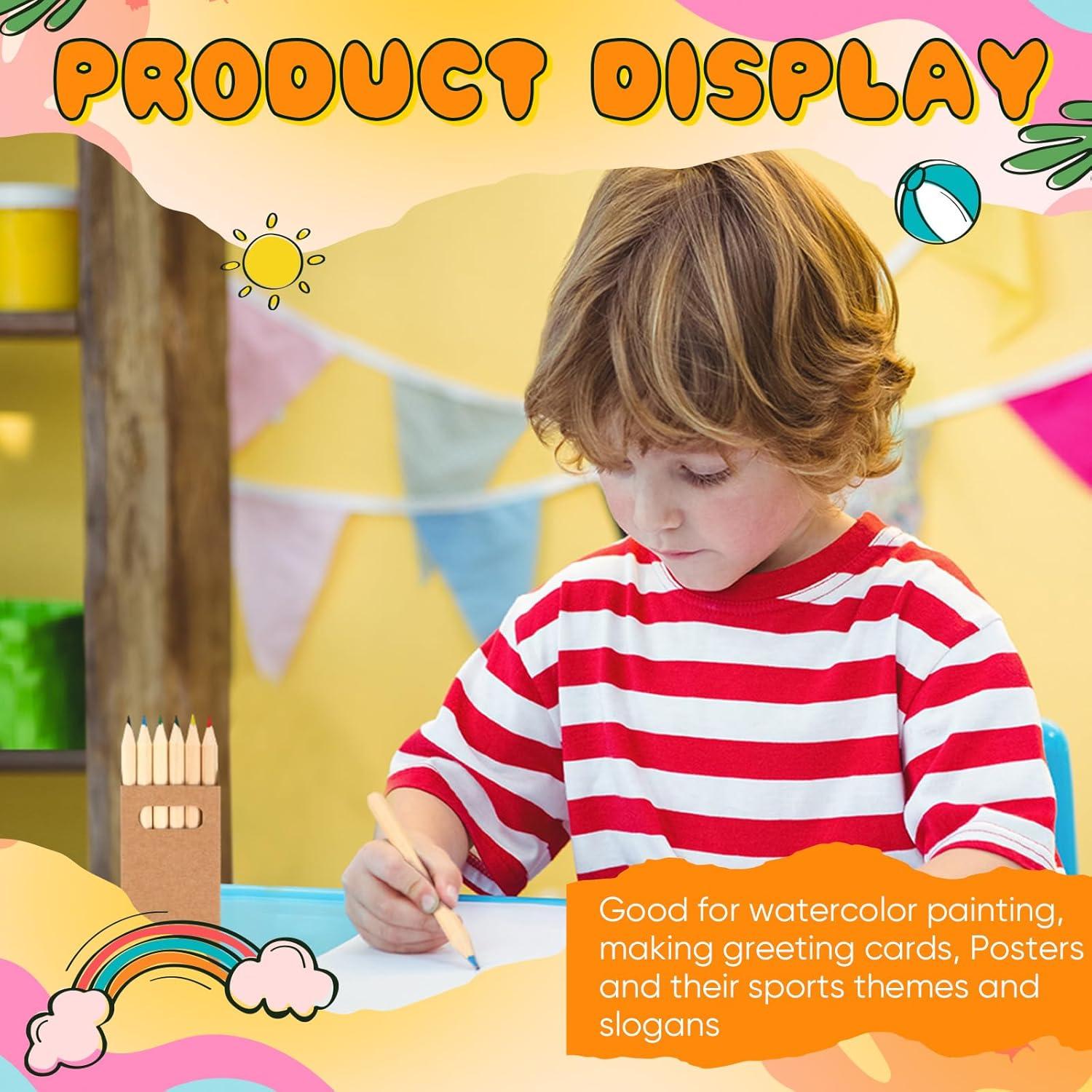 Lápices de Colores Faccito Mini 3.5" para Niños - 60 Piezas