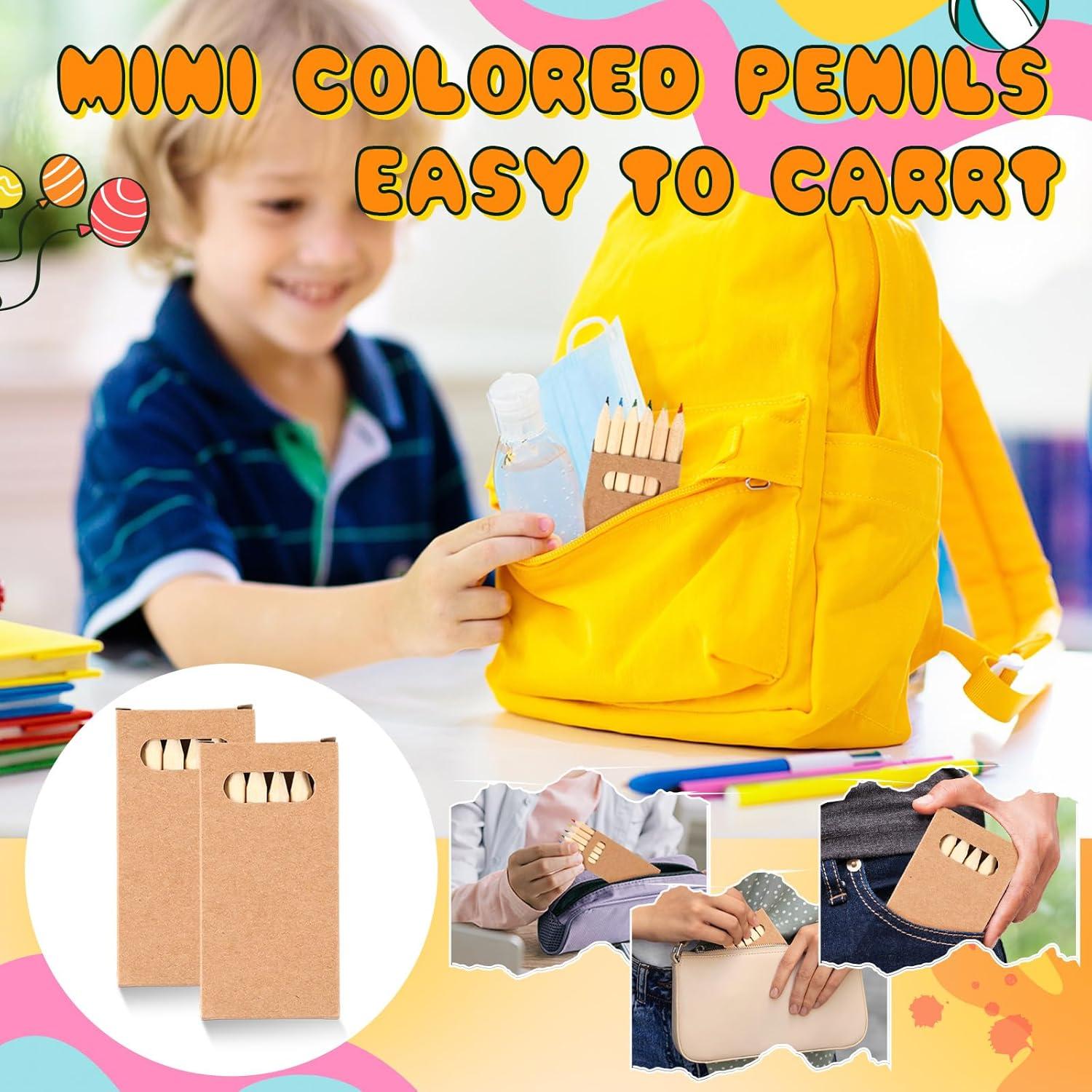 Lápices de Colores Faccito Mini 3.5" para Niños - 60 Piezas