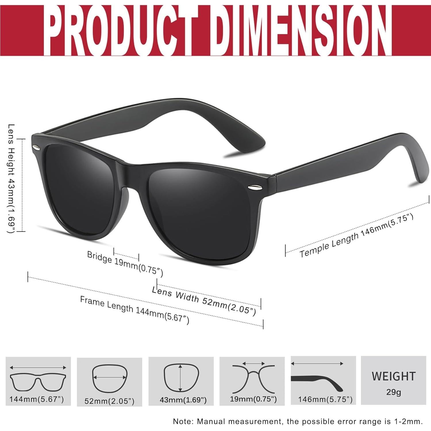 Gafas de sol polarizadas KANASTAL cuadradas UV400 unisex