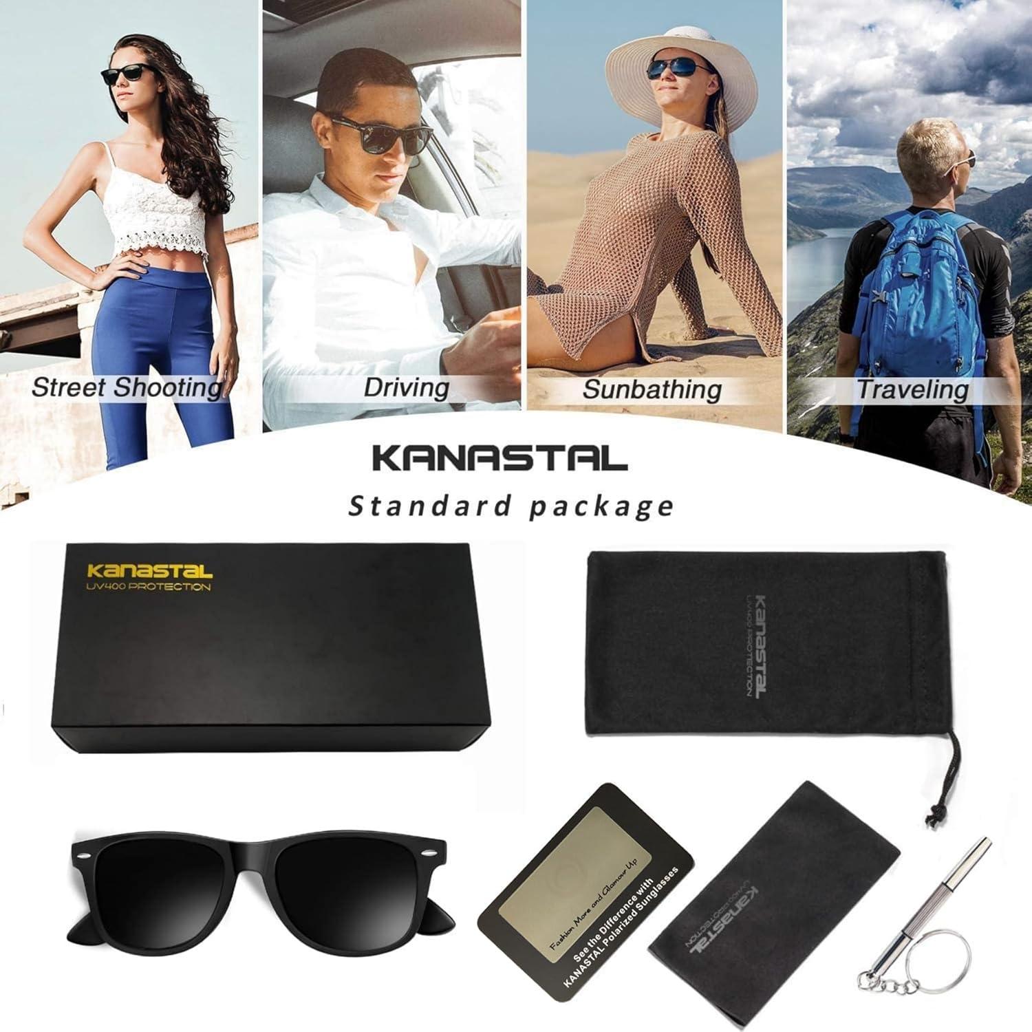 Gafas de sol polarizadas KANASTAL cuadradas UV400 unisex