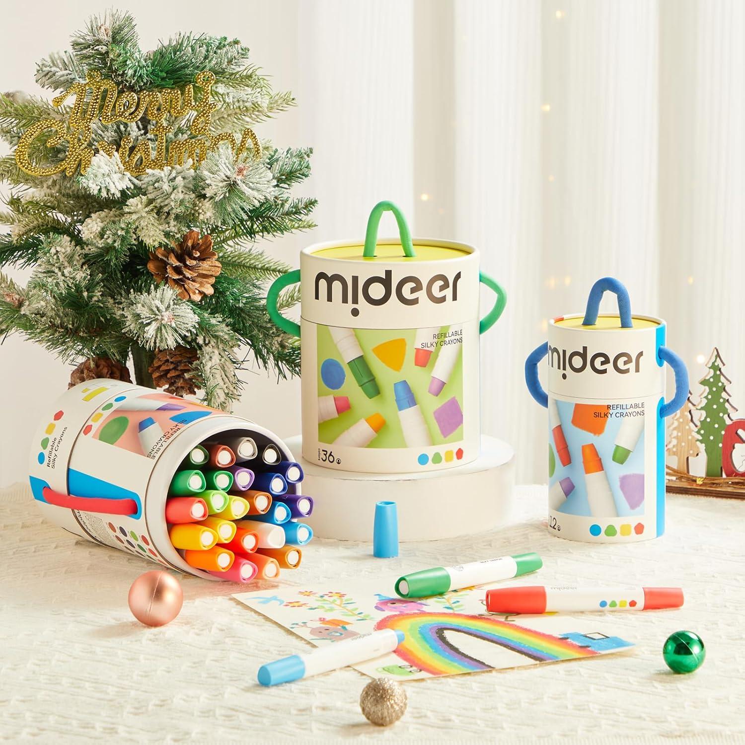 Crayones Twistables MiDeer Jumbo Lavables 12 Colores para Niños