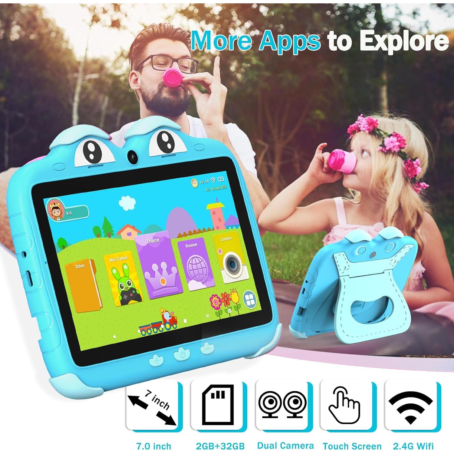 Tableta Infantil YINOCHE 7" Android 32GB Control Parental