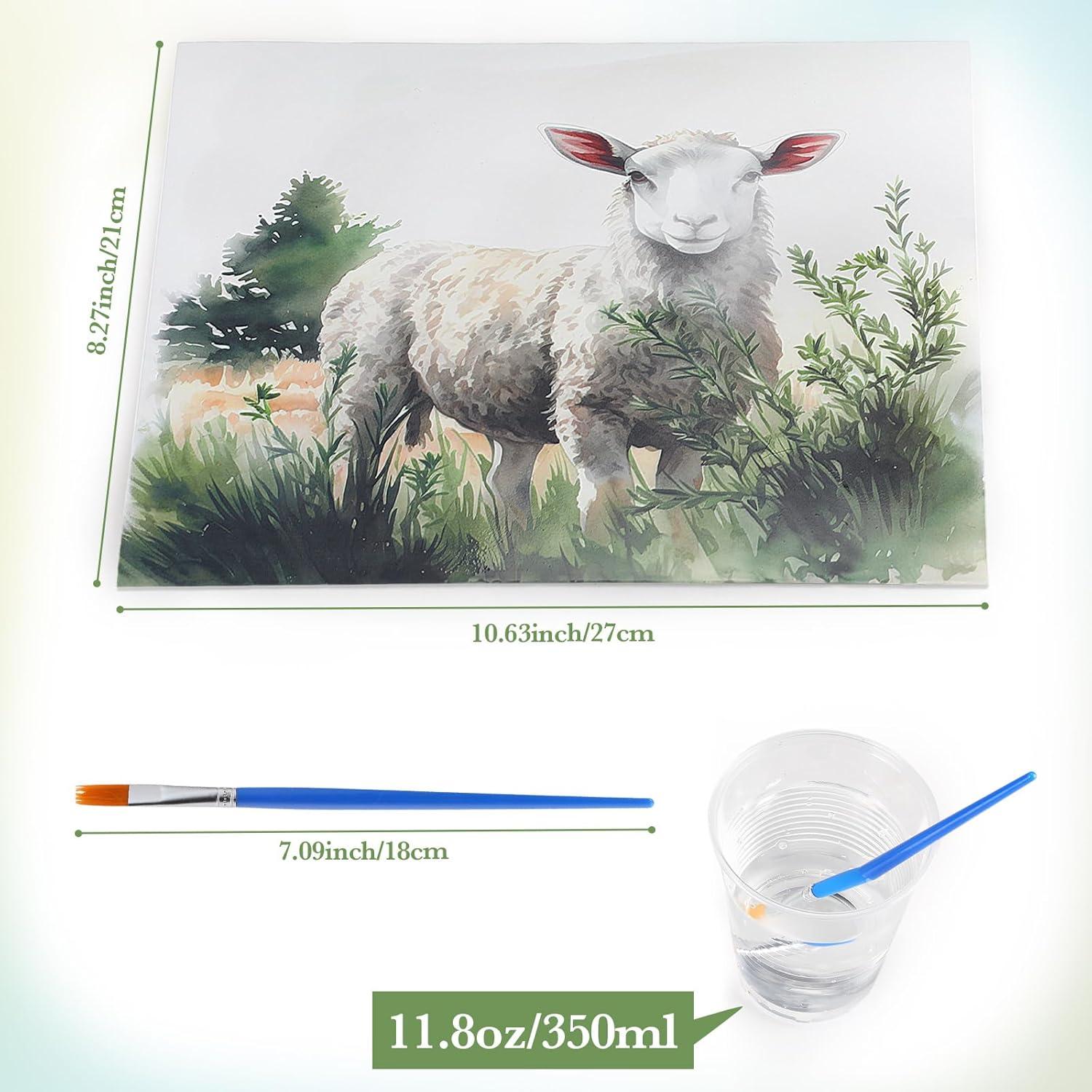 Set de Pintura de Agua Dinifee para Ancianos 75 Pcs Animales