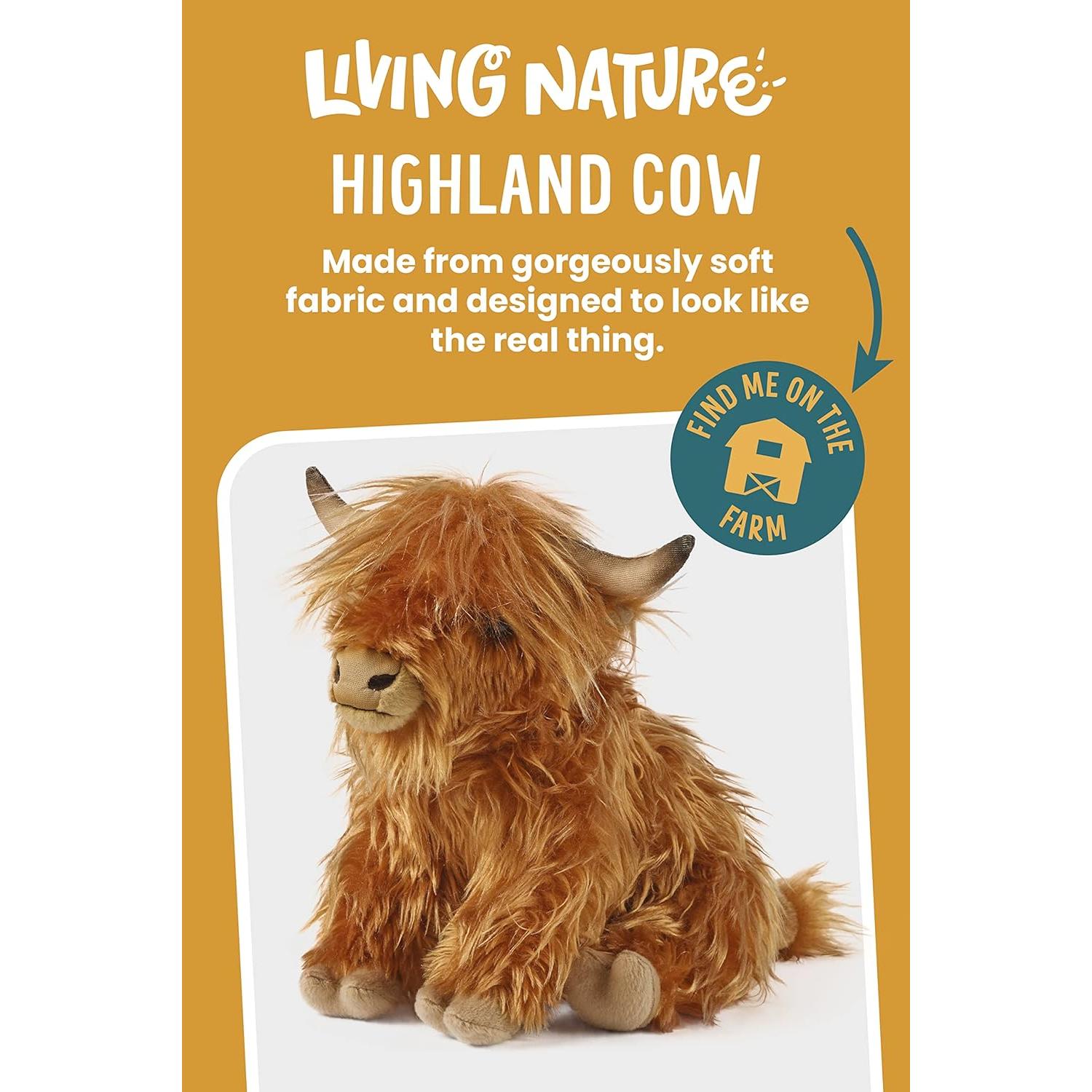Peluche Vaca Highland Cow Living Nature con Sonido 22.86 cm