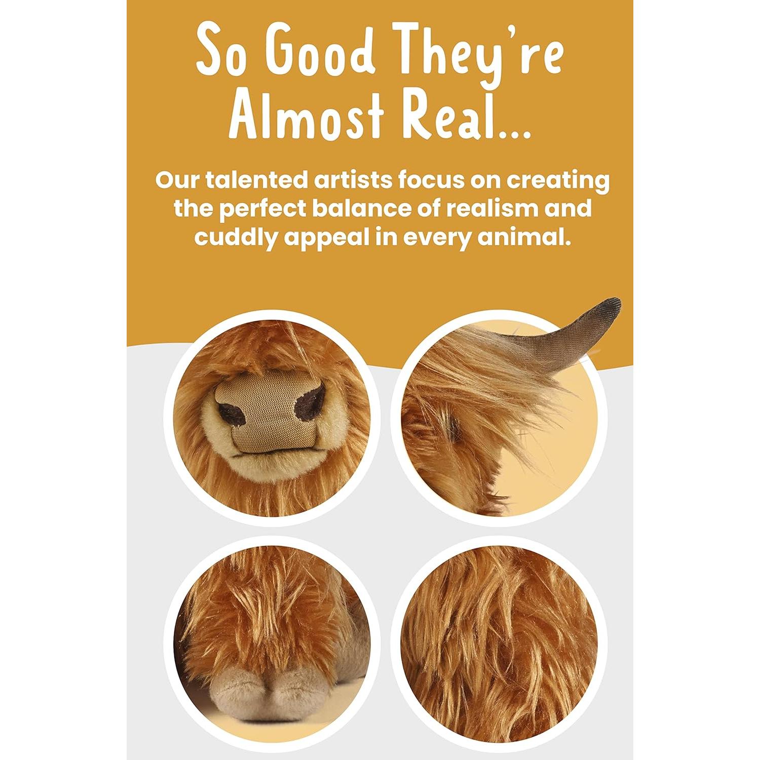 Peluche Vaca Highland Cow Living Nature con Sonido 22.86 cm