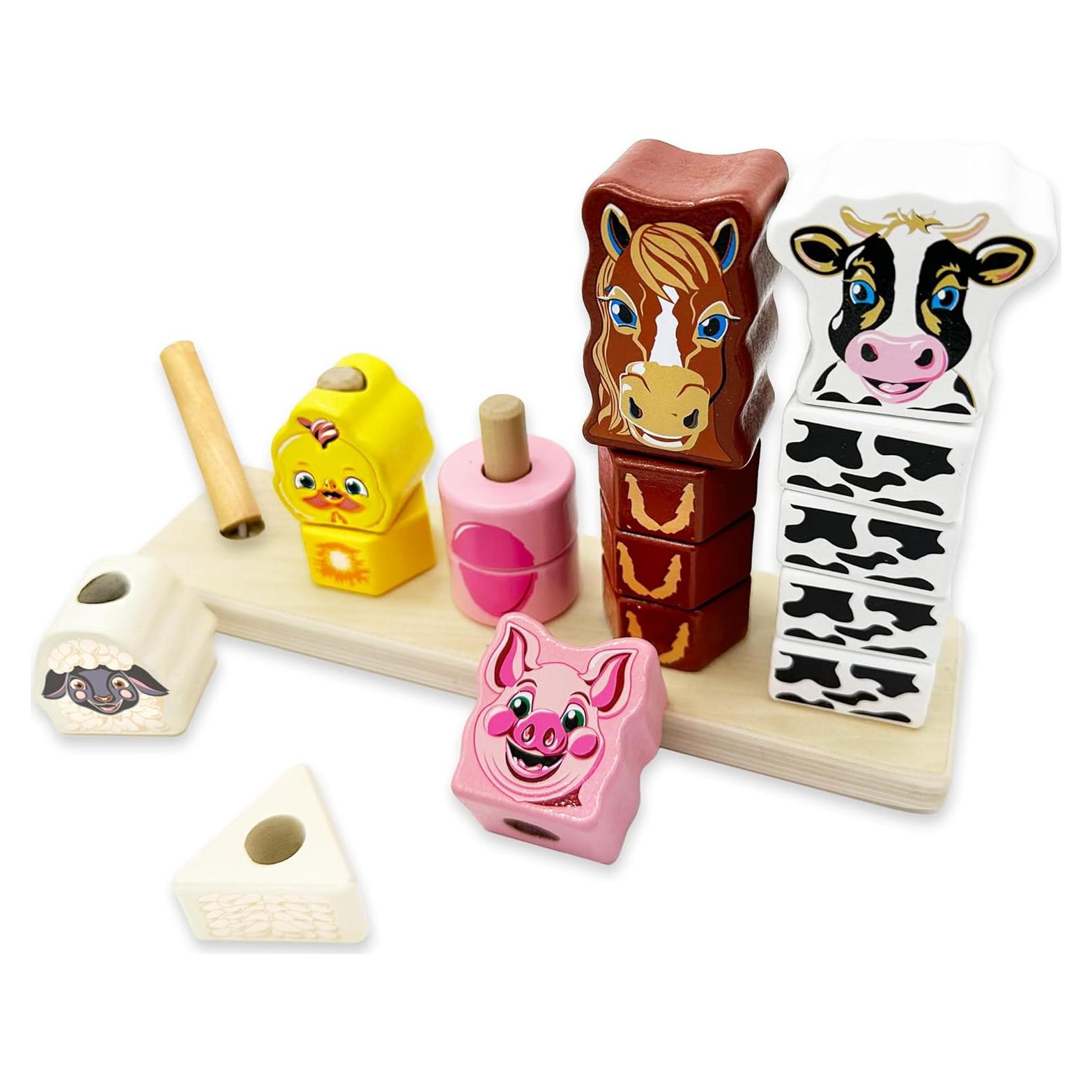 Apilador de Granja Sun Company - Juguete Educativo de Madera