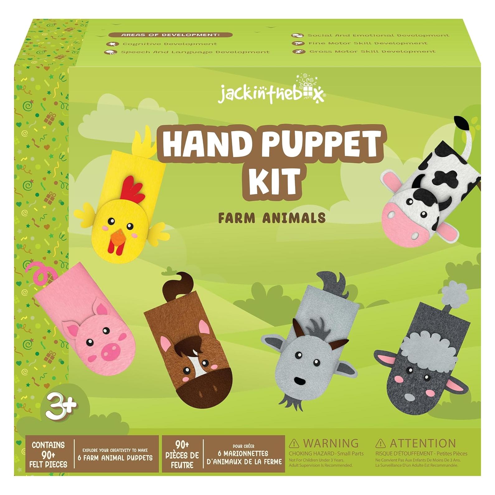 Kit de Marionetas de Mano JackInTheBox - 6 Animales de Granja
