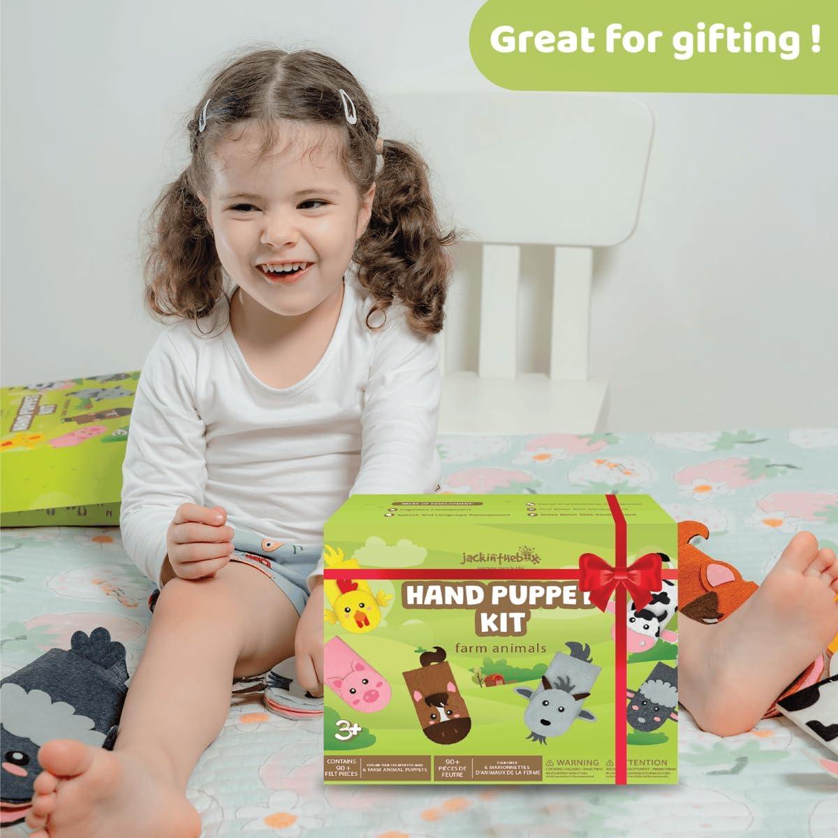 Kit de Marionetas de Mano JackInTheBox - 6 Animales de Granja