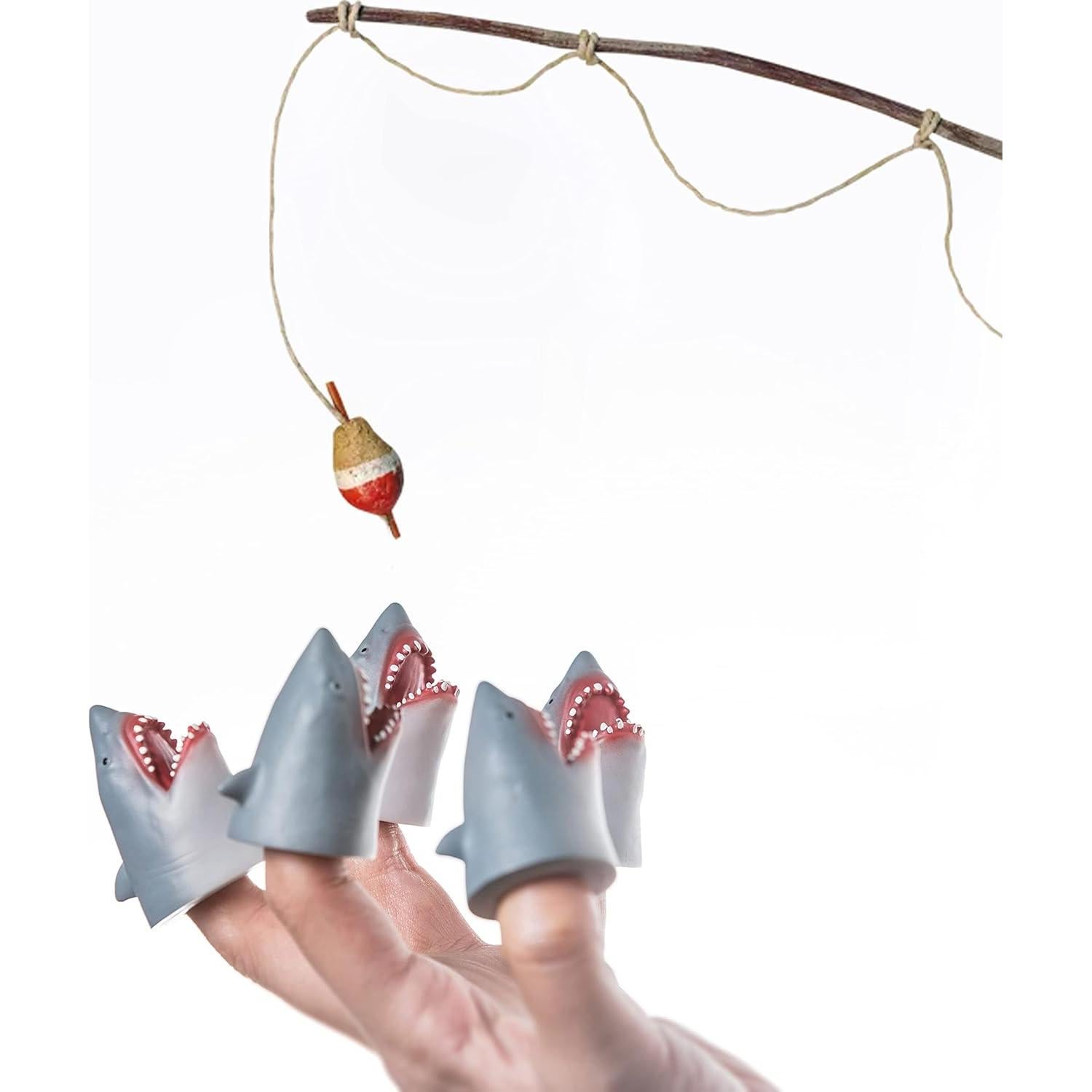 Conjunto de Marionetas de Dedos AQKILO Tiburón 5 Piezas