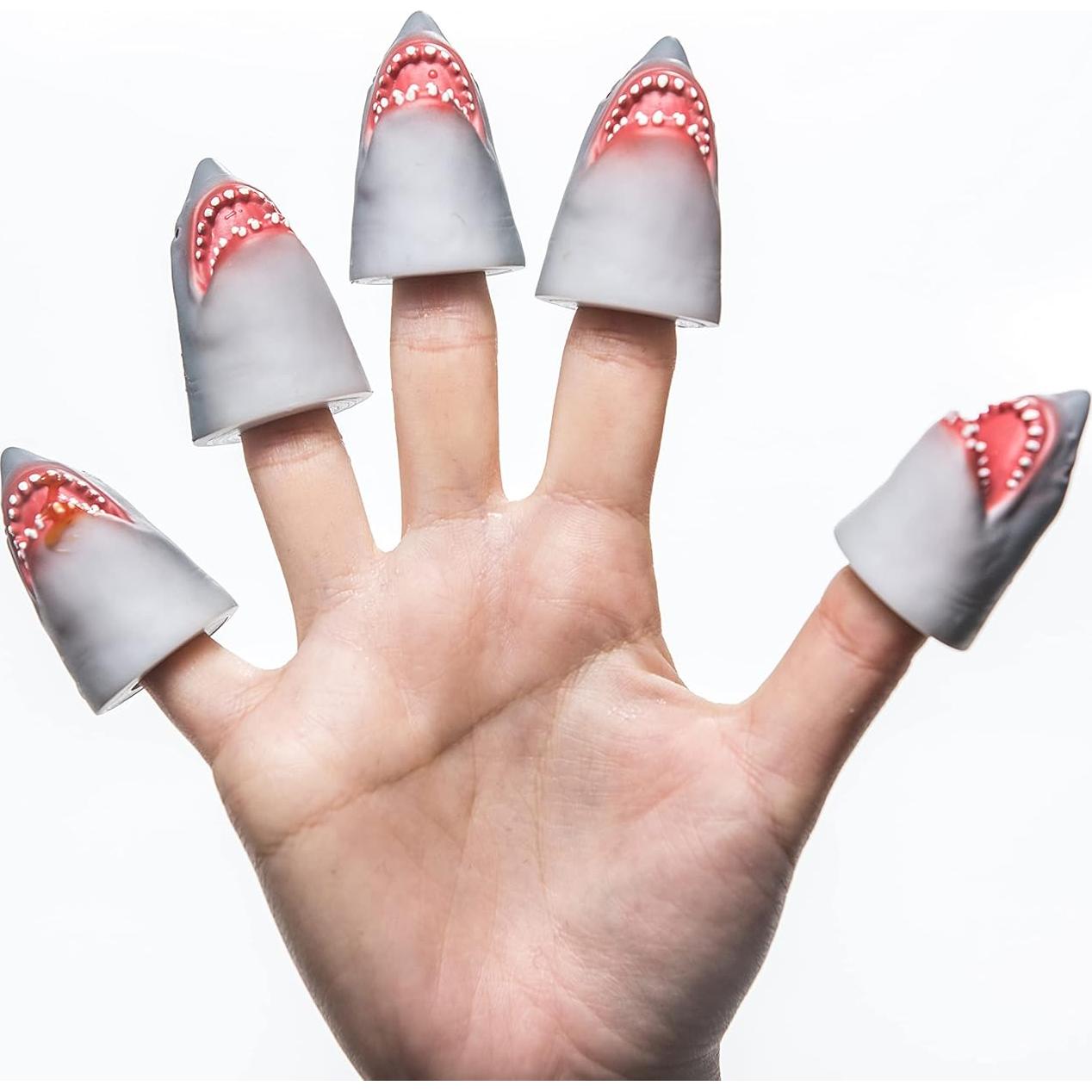 Conjunto de Marionetas de Dedos AQKILO Tiburón 5 Piezas