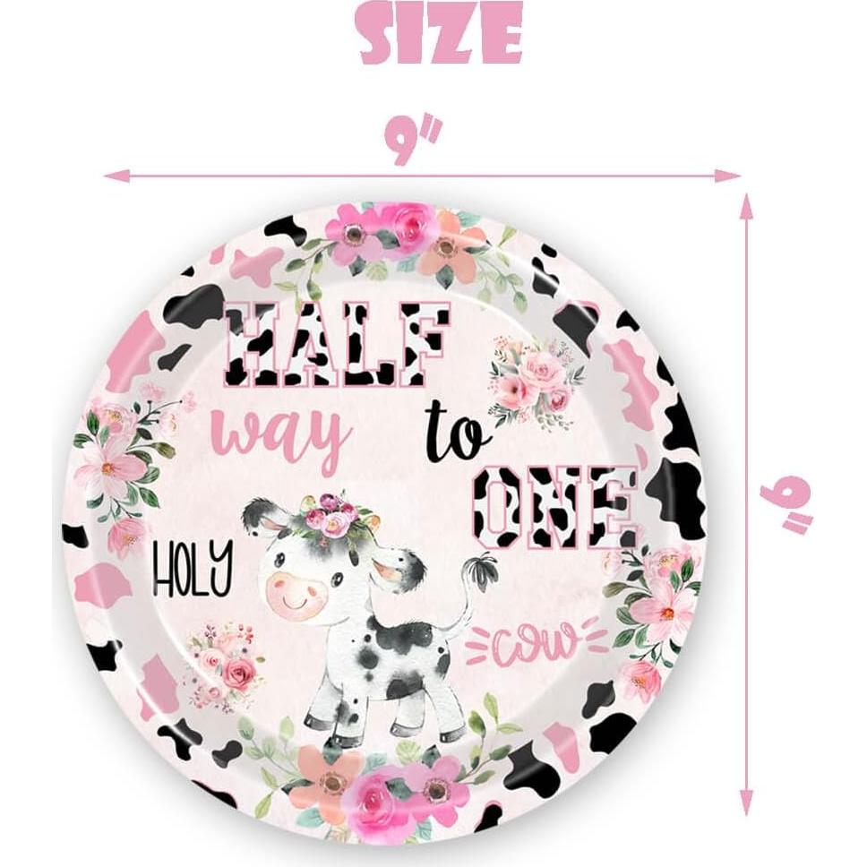 Set de Fiesta Sagrada Vaca 51 Pcs - Mantel, Platos y Utensilios