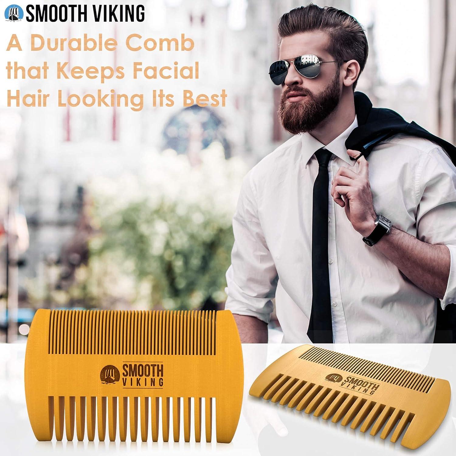 Juego de Cepillo para Barba Smooth Viking - Cerdas de Jabalí