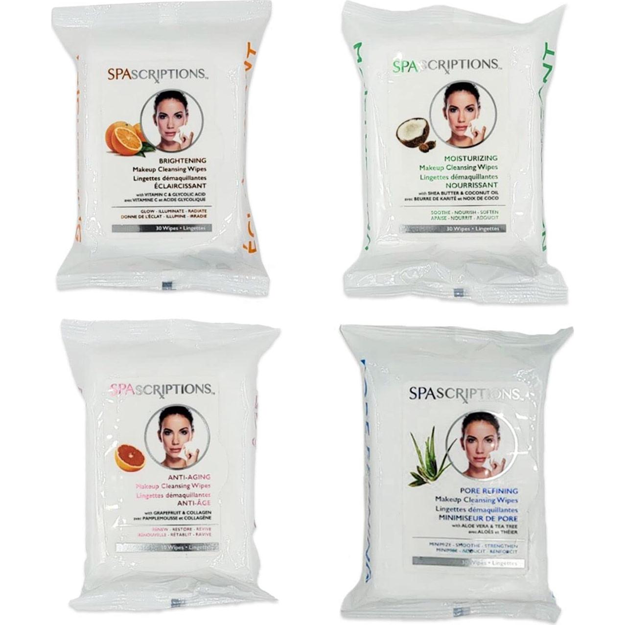 Toallitas Limpiadoras Spascriptions 4 en 1 Hidratantes 120 Ct