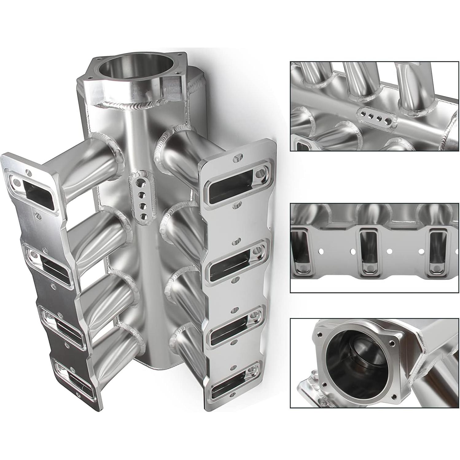 Colector de Admisión LS 92mm Plata POSENG para Chevy 4.8-6.0L