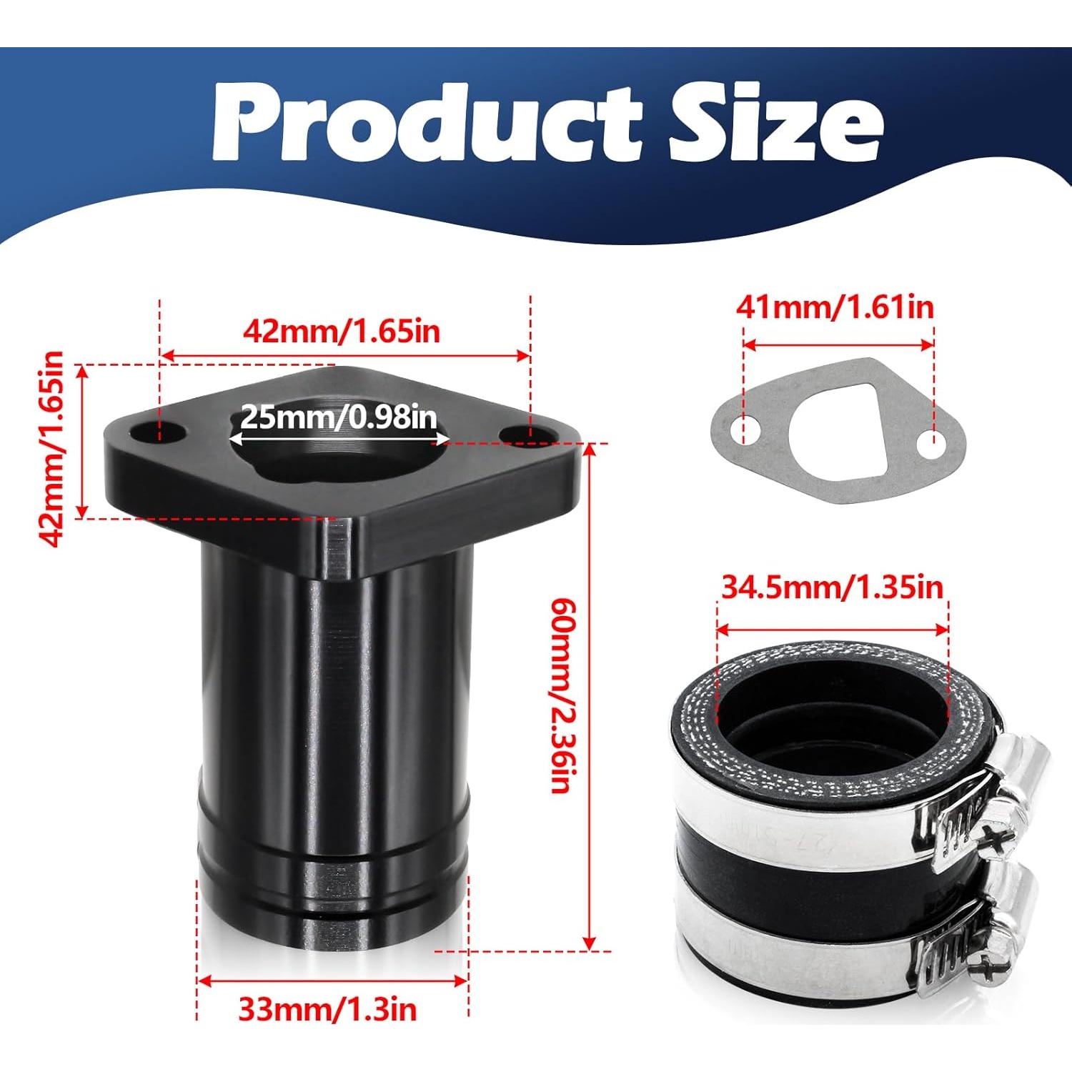 Colector de Admisión WNOOENG para Motor Predator 212cc 224cc