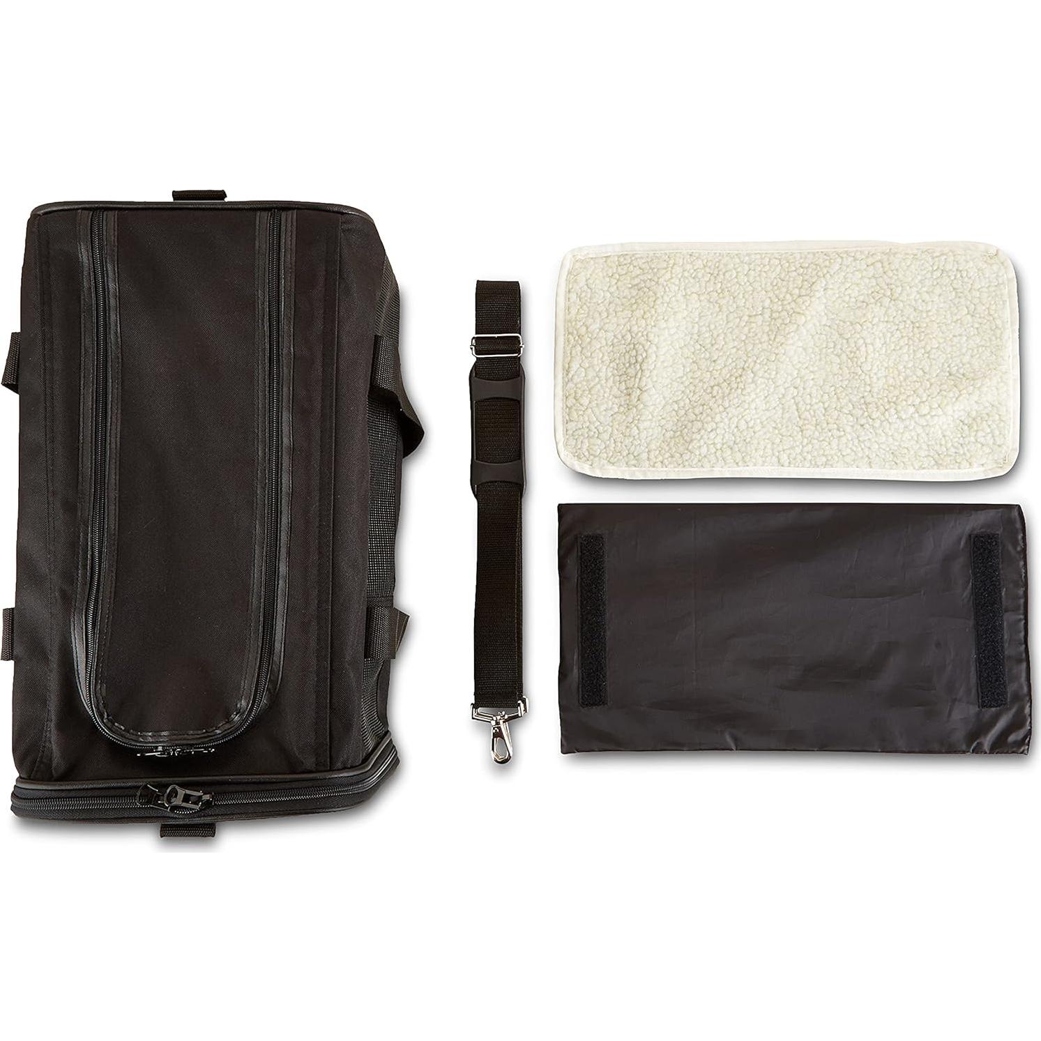 Transportadora de Mascotas Amazon Basics Mediana Negra 42x28x28cm