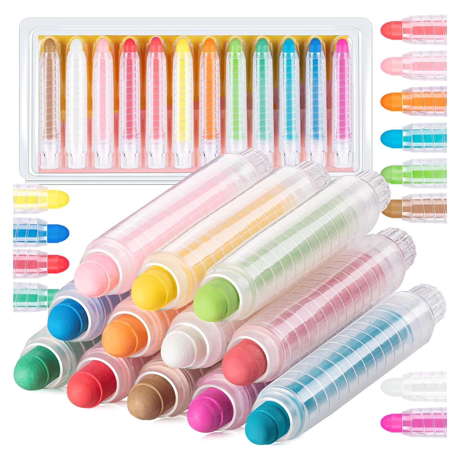 Tiza de Acera Lavable ZHBDMGK 12 Colores con Soporte