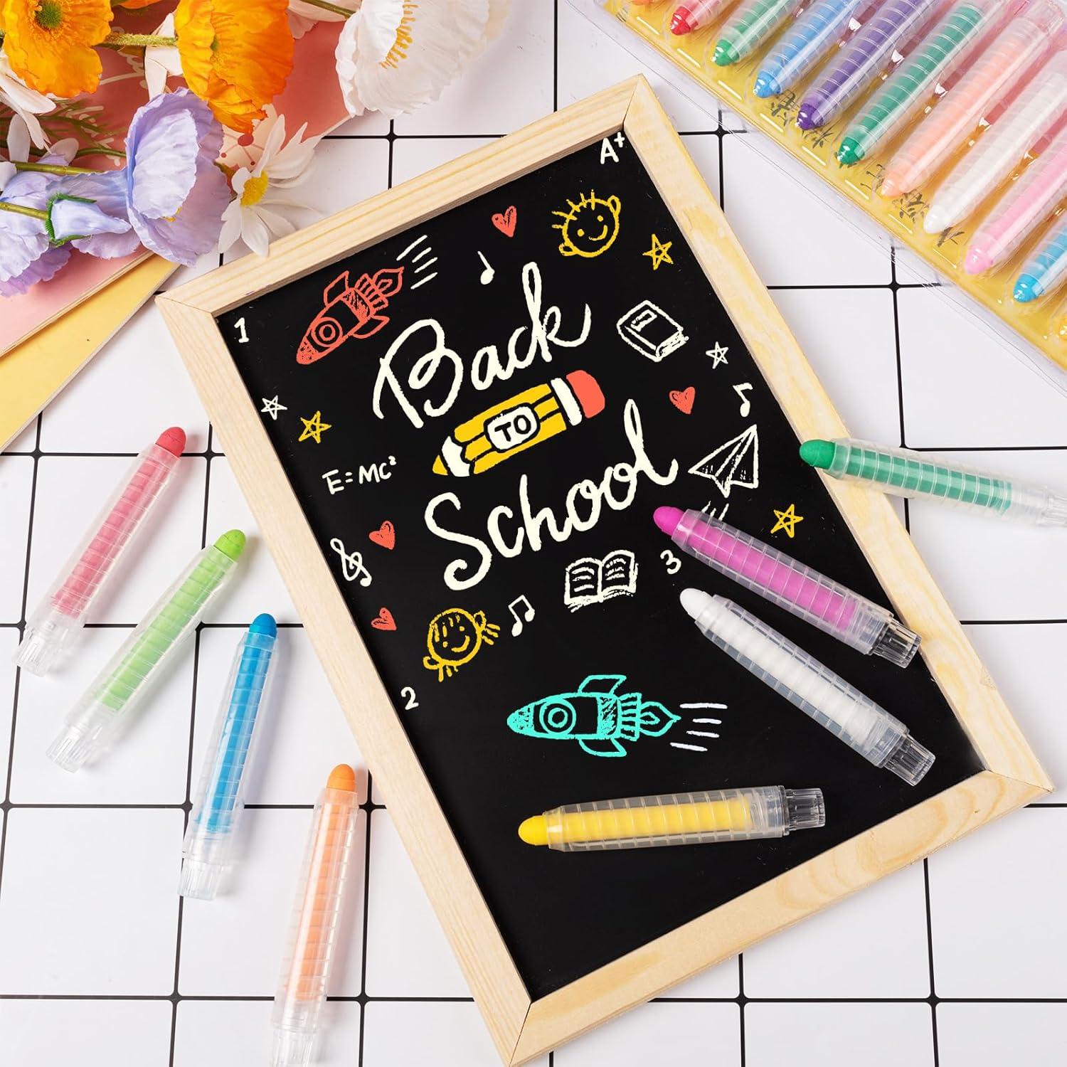 Tiza de Acera Lavable ZHBDMGK 12 Colores con Soporte