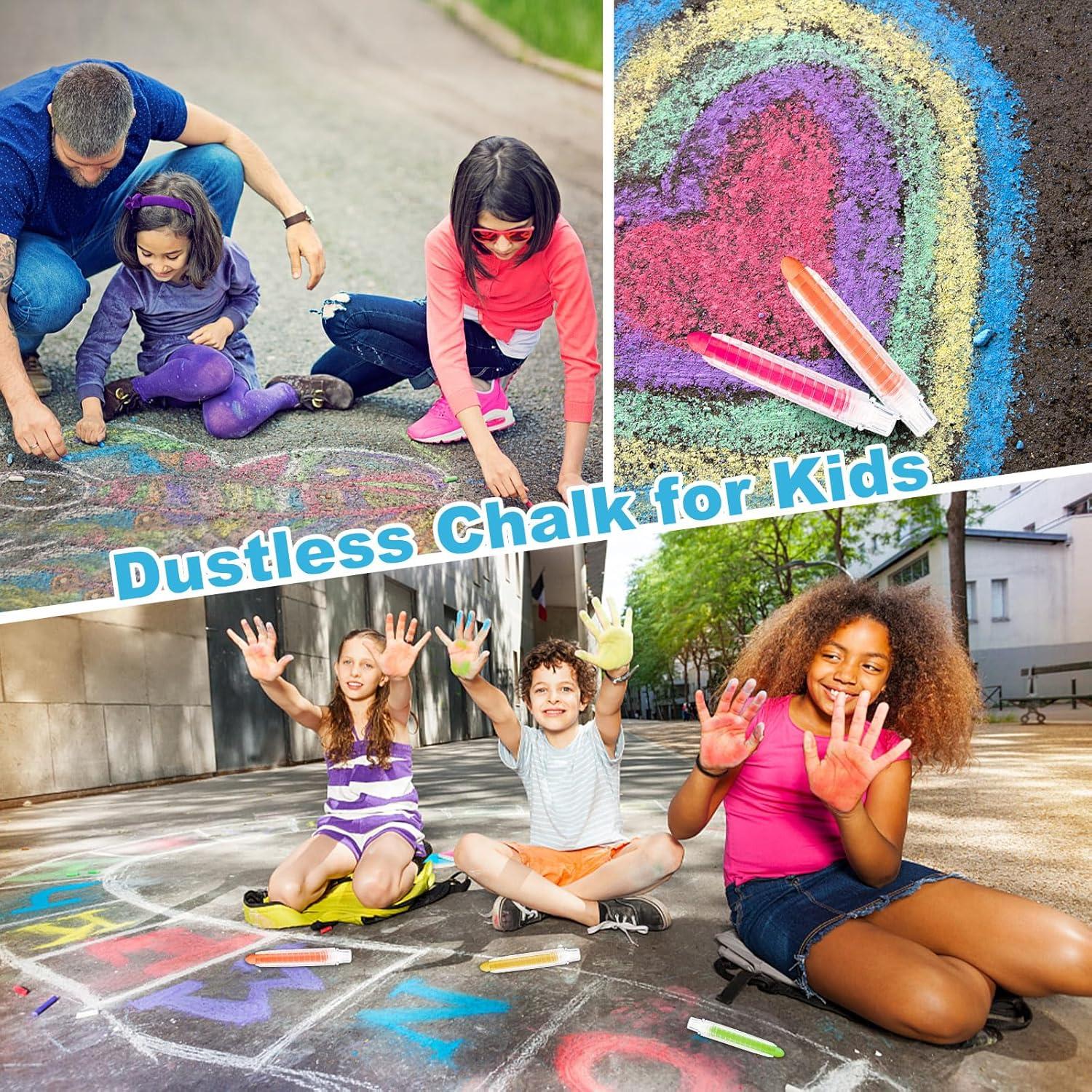 Tiza de Acera Lavable ZHBDMGK 12 Colores con Soporte