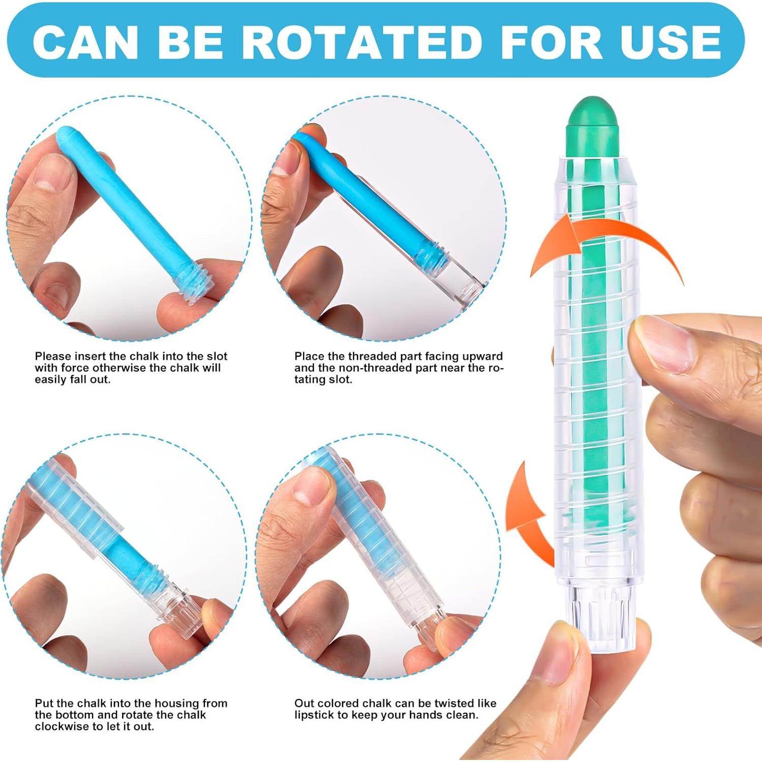 Tiza de Acera Lavable ZHBDMGK 12 Colores con Soporte