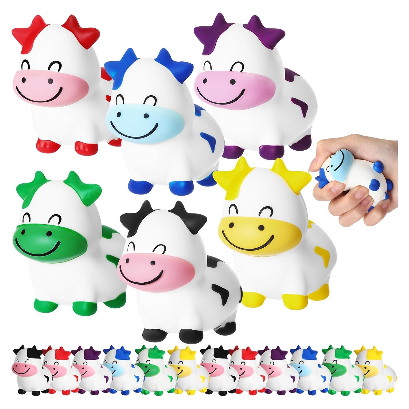 Juguetes Antiestrés de Vaca Wettarn - 12 Piezas 7x7x3.8 cm
