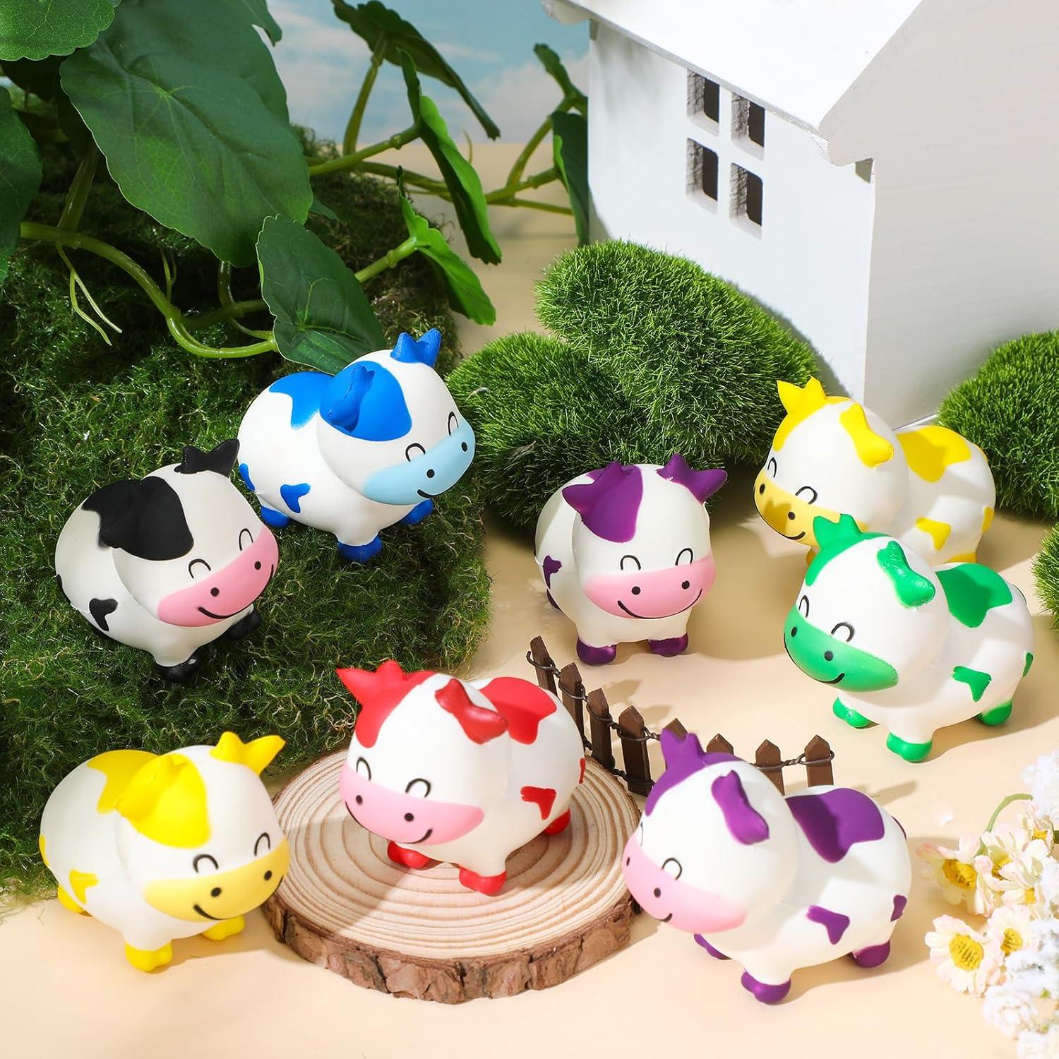 Juguetes Antiestrés de Vaca Wettarn - 12 Piezas 7x7x3.8 cm